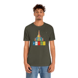 "Lumbini, Om Mane Padme Hum" Printed Unisex Jersey Short Sleeve Tee