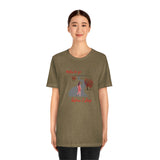 "Miles to go before I sleep - Female" Printed Unisex Jersey Short Sleeve Tee