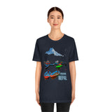 "Pokhara, Nepal" Printed Unisex Jersey Short Sleeve Tee