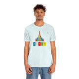 "Lumbini, Om Mane Padme Hum" Printed Unisex Jersey Short Sleeve Tee