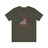 "Miles to go before I sleep - Female" Printed Unisex Jersey Short Sleeve Tee