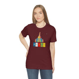 "Lumbini, Om Mane Padme Hum" Printed Unisex Jersey Short Sleeve Tee
