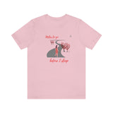 "Miles to go before I sleep - Female" Printed Unisex Jersey Short Sleeve Tee