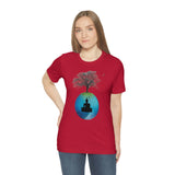 "Tree of Life, Buddha" Printed Unisex Jersey Short Sleeve Tee