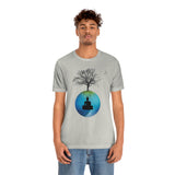 "Tree of Life, Buddha" Printed Unisex Jersey Short Sleeve Tee