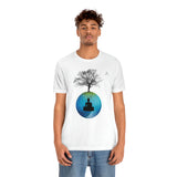 "Tree of Life, Buddha" Printed Unisex Jersey Short Sleeve Tee