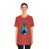 "Tree of Life, Buddha" Printed Unisex Jersey Short Sleeve Tee