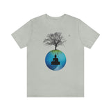 "Tree of Life, Buddha" Printed Unisex Jersey Short Sleeve Tee