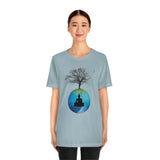 "Tree of Life, Buddha" Printed Unisex Jersey Short Sleeve Tee