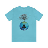 "Tree of Life, Buddha" Printed Unisex Jersey Short Sleeve Tee