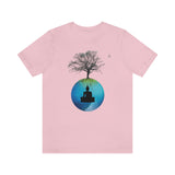 "Tree of Life, Buddha" Printed Unisex Jersey Short Sleeve Tee