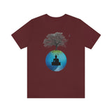 "Tree of Life, Buddha" Printed Unisex Jersey Short Sleeve Tee