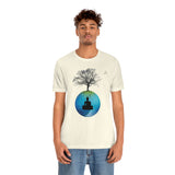 "Tree of Life, Buddha" Printed Unisex Jersey Short Sleeve Tee