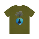 "Tree of Life, Buddha" Printed Unisex Jersey Short Sleeve Tee