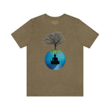 "Tree of Life, Buddha" Printed Unisex Jersey Short Sleeve Tee