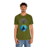 "Tree of Life, Buddha" Printed Unisex Jersey Short Sleeve Tee