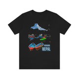"Pokhara, Nepal" Printed Unisex Jersey Short Sleeve Tee