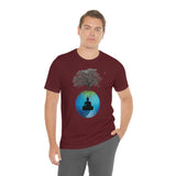 "Tree of Life, Buddha" Printed Unisex Jersey Short Sleeve Tee