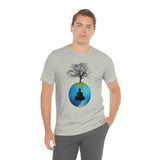 "Tree of Life, Buddha" Printed Unisex Jersey Short Sleeve Tee