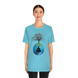 "Tree of Life, Buddha" Printed Unisex Jersey Short Sleeve Tee