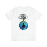 "Tree of Life, Buddha" Printed Unisex Jersey Short Sleeve Tee