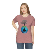 "Tree of Life, Buddha" Printed Unisex Jersey Short Sleeve Tee