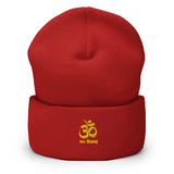 "OM NAMA SHIVAYA" Printed Cuffed Beanie