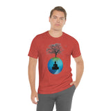 "Tree of Life, Buddha" Printed Unisex Jersey Short Sleeve Tee