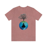 "Tree of Life, Buddha" Printed Unisex Jersey Short Sleeve Tee