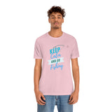 "Keep Calm & Go Fishing" Printed Unisex Jersey Short Sleeve Tee