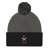 "Nepal Logo" Printed Pom-Pom Beanie