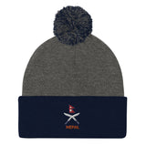 "Nepal Logo" Printed Pom-Pom Beanie